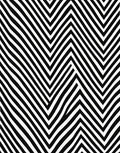Bold Black White Zigzag Pattern Rug