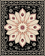 Elegant Floral Mandala Design Rug