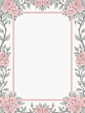 Pink Rose Vine Garden PatternRug Rug