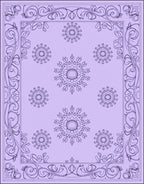 Art Nouveau Floral Bordered Medallion Rug