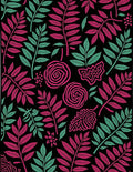 Bold Floral Leaf Pattern Rug