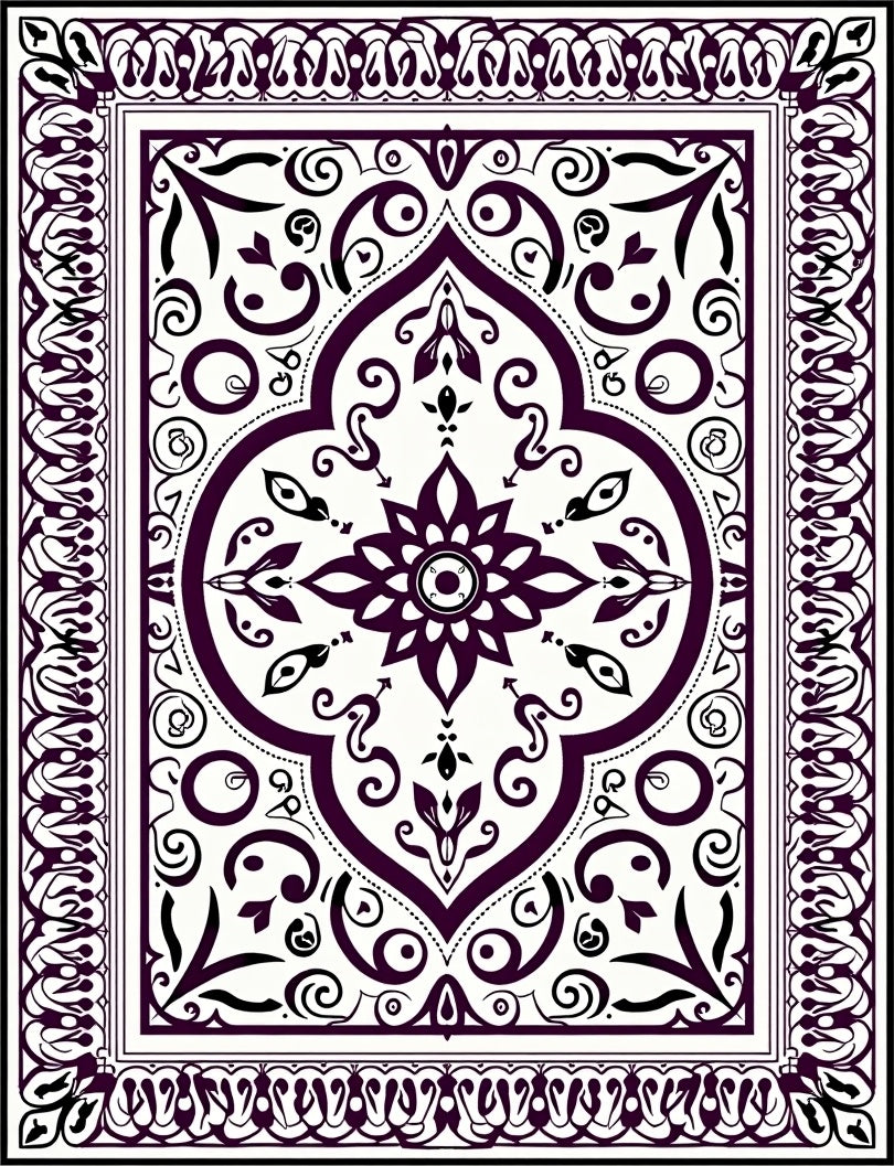 Ornate Floral Mandala Design Rug