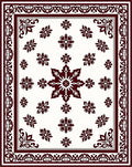 Classic Floral Medallion Pattern Print Rug