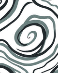Swirling Dark Teal Abstract Strokes Rug