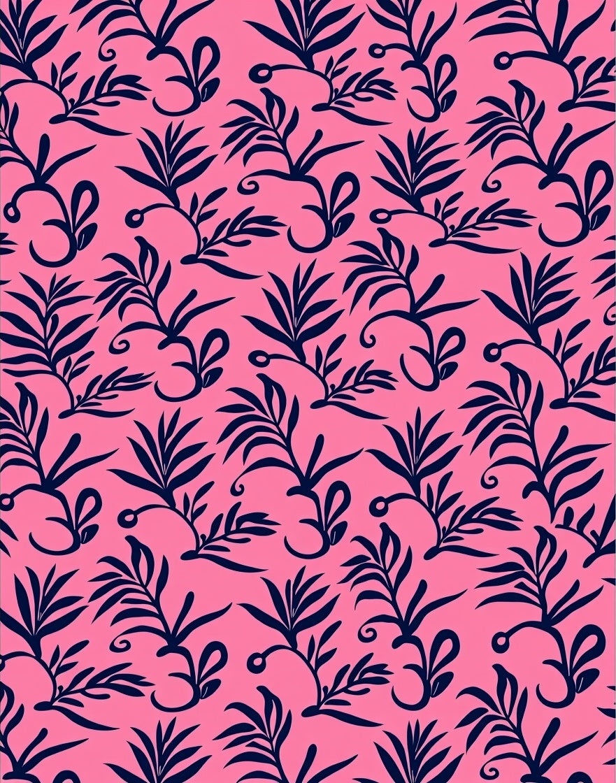 Bold Floral Vine Patterned Rug