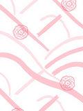 Pink Abstract Rose Brushstroke Pattern Rug