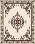 Ornate Laurel Floral Medallion Rug