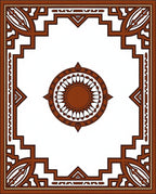 Brown Geometric Sunburst Style Rug