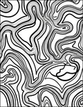 Abstract Black White Contour Rug