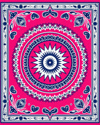 Bold Boho Sunburst Floral Design Rug