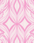 Pink Abstract Flowing Lines Design Rug