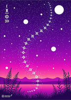 Gradient Night Sky Star Trail Rug