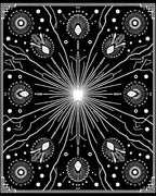 Celestial Sun Starburst Floral Rug