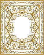 Ornate Floral Scrollwork Pattern Rug