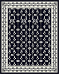 Monochromatic Cream White Geometric Pattern Design Rug