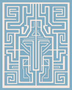 Labyrinth Geometric Pattern Rug