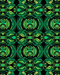 Lush Green Exotic Floral Pattern Rug