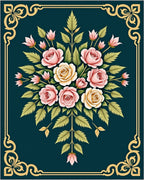 Ornate Floral Bouquet Design Rug
