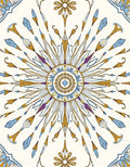 Ornate Sunburst Mandala Pattern Rug