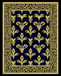 Ornate Gold Floral Pattern Rug