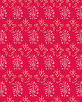 Crimson White Yellow Abstract Branch Rug