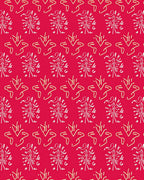 Crimson White Yellow Abstract Branch Rug