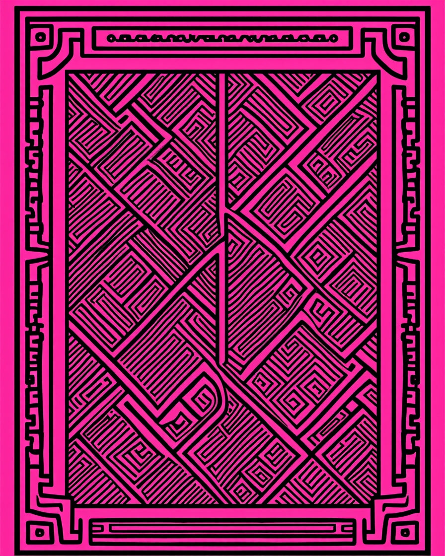 Bold Maze Geometric Pattern Rug