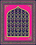 Ornate Arch Geometric Pattern Rug