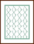 Abstract Teal Line Diamond Art Rug