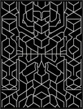 Black White Geometric Abstract Art Rug