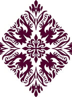 Ornate Burgundy Floral Damask Rug