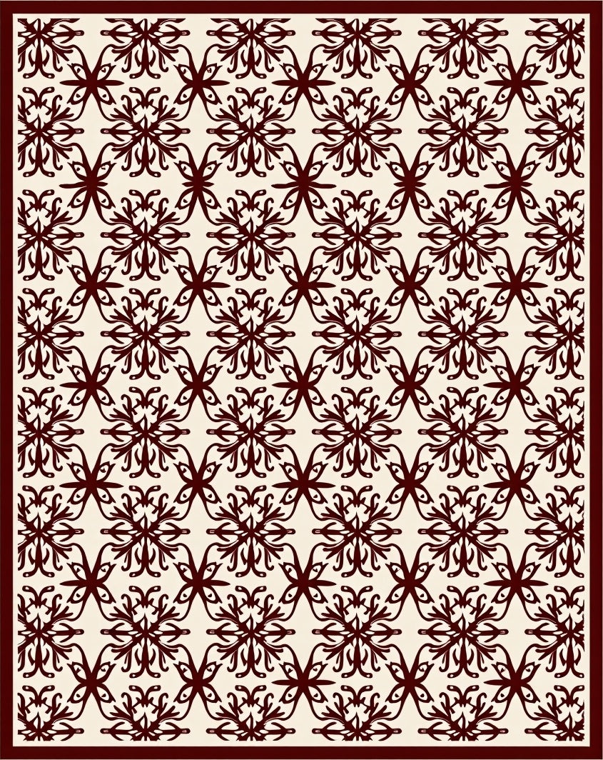 Vine Scroll Traditional Pattern Rug