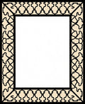 Contrasting Black Almond Geometric Pattern Rug