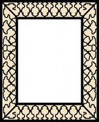 Contrasting Black Almond Geometric Pattern Rug