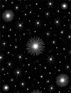 Sparkling Starry Night Pattern Rug
