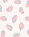 Soft Pink Blue Abstract Shapes Rug