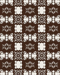 Decorative Damask Pattern With Floral Elements Rug