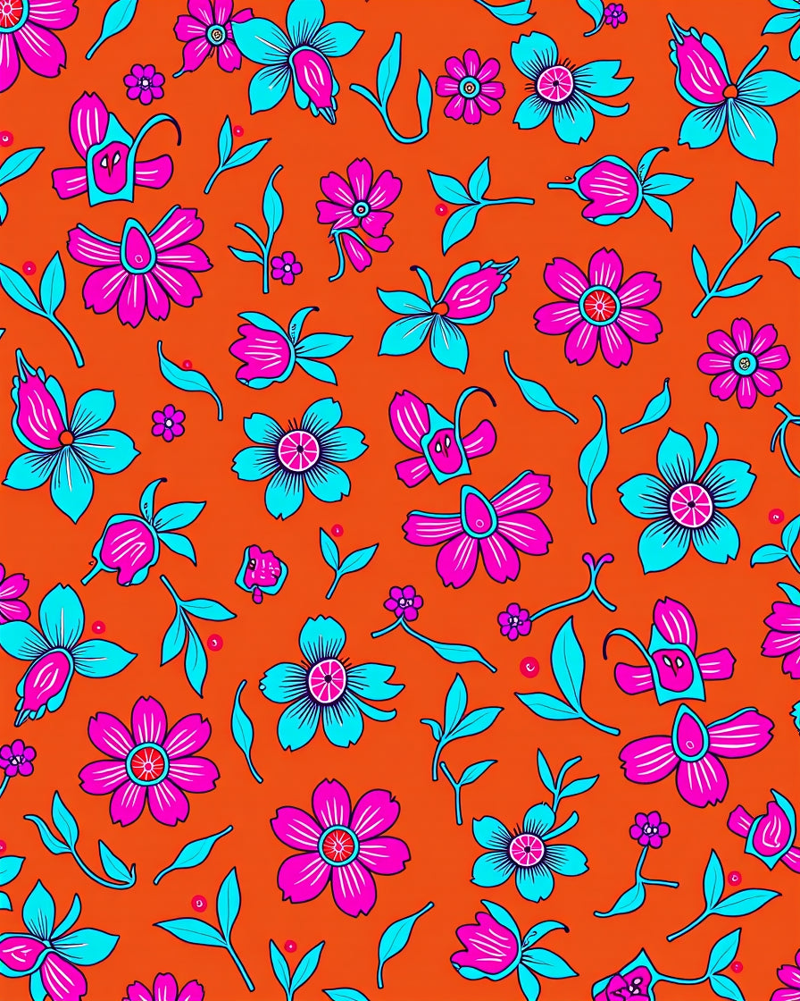 Vibrant Floral Pattern Rug