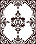 Ornate Scrollwork Baroque Pattern Design Rug