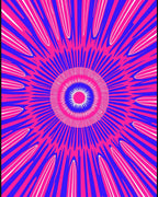 Radiating Flower Shape Pattern Rug