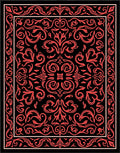 Coral Floral Intricate Patterned Rug