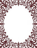 Ornate Swirl Botanical Frame Rug