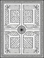 Abstract Geometric Maze Line Art Rug