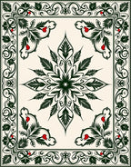 Elegant Floral Swirl Red Accent Rug