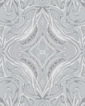 Elegant Gray Swirl Motif Design Rug