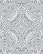 Elegant Gray Swirl Motif Design Rug