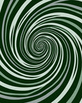 Green White Swirl Optical Rug