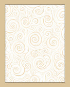 Cream Swirls Tangential Triangles Rug