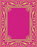Ornate Yellow Floral Border Design Rug