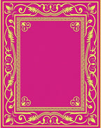 Ornate Yellow Floral Border Design Rug